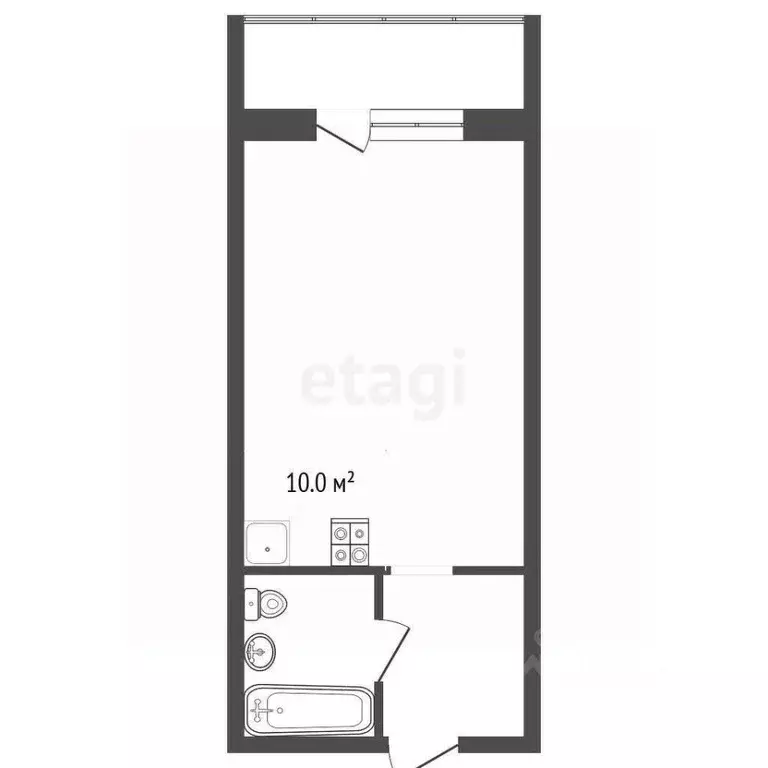 Студия Ростовская область, Батайск ул. 1-й Пятилетки, 2Ж (28.0 м) - Фото 1