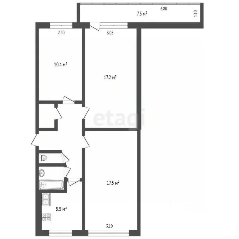 3-к кв. Камчатский край, Петропавловск-Камчатский ул. В.В. ... - Фото 1