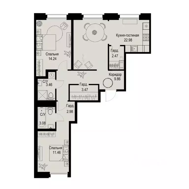 3-к кв. Санкт-Петербург ул. Профессора Попова, 38 (74.0 м) - Фото 0