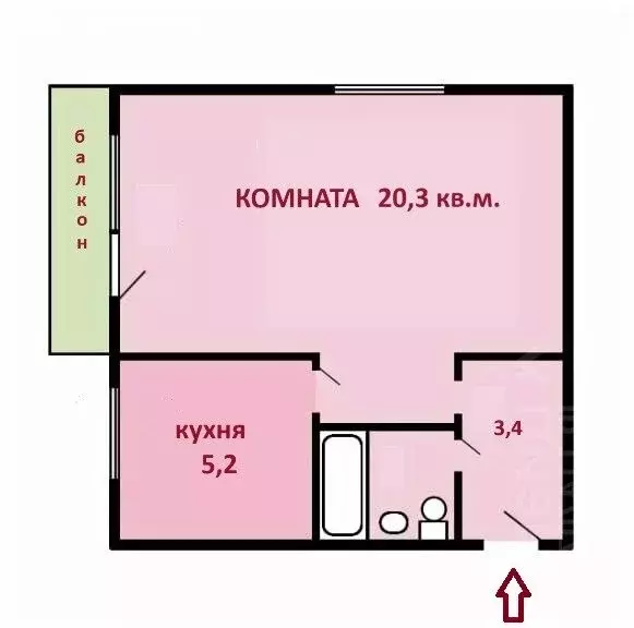 1-комнатная квартира: Москва, Открытое шоссе, 27к3 (31.7 м) - Фото 1