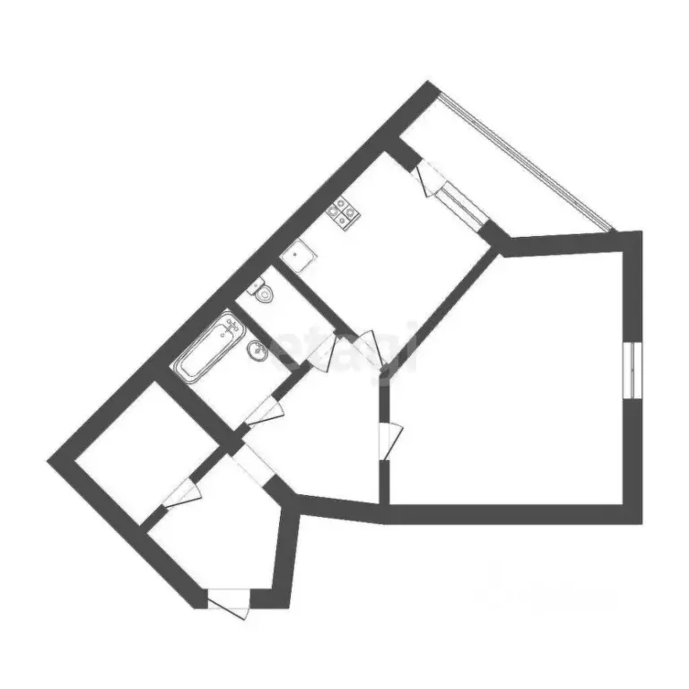 1-к кв. Тюменская область, Тюмень ул. Линейная, 21 (40.0 м) - Фото 0