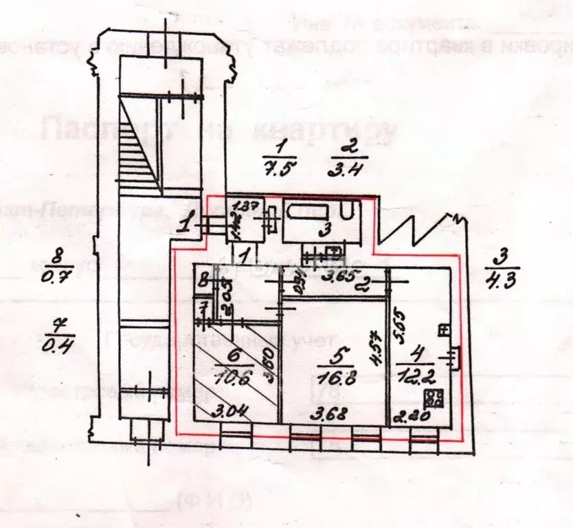 2-к кв. Санкт-Петербург Дровяной пер., 10 (55.9 м) - Фото 2
