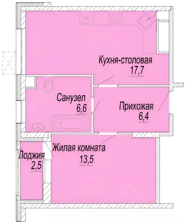 1-к кв. Московская область, Мытищи Олимпийский просп., 12 (47.0 м) - Фото 1