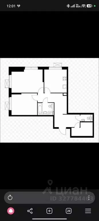 2-к кв. Москва Люблинская ул., 80к3 (65.0 м) - Фото 2