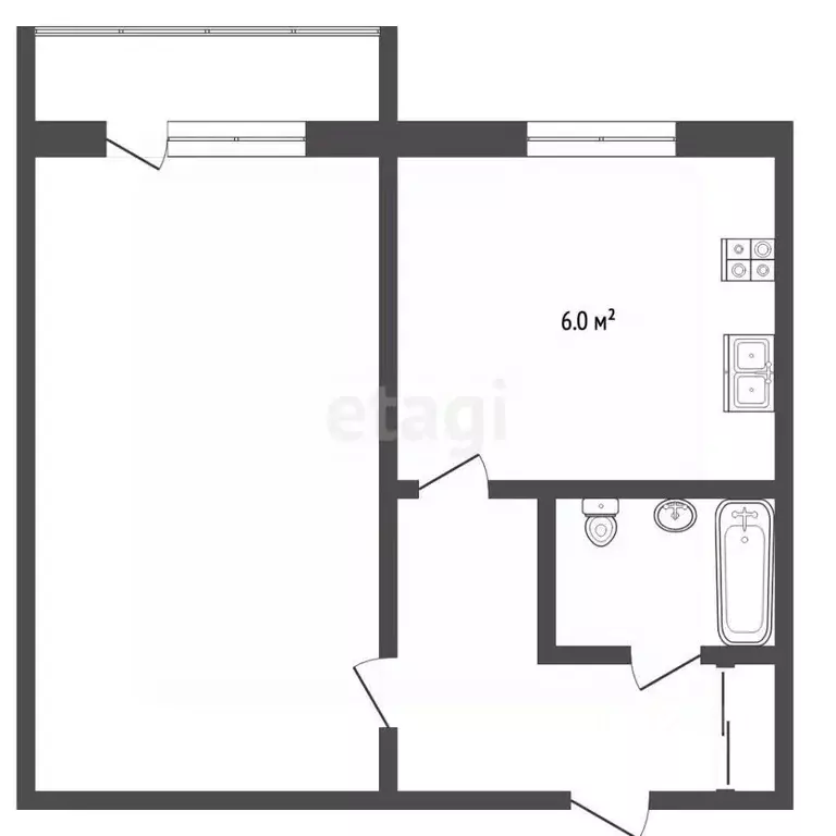1-к кв. Владимирская область, Муром Радиозаводское ш., 38 (29.5 м) - Фото 1