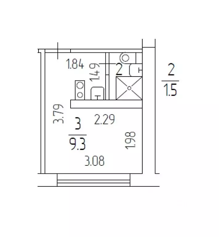 Студия Санкт-Петербург Гражданский просп., 106К3 (11.0 м) - Фото 2