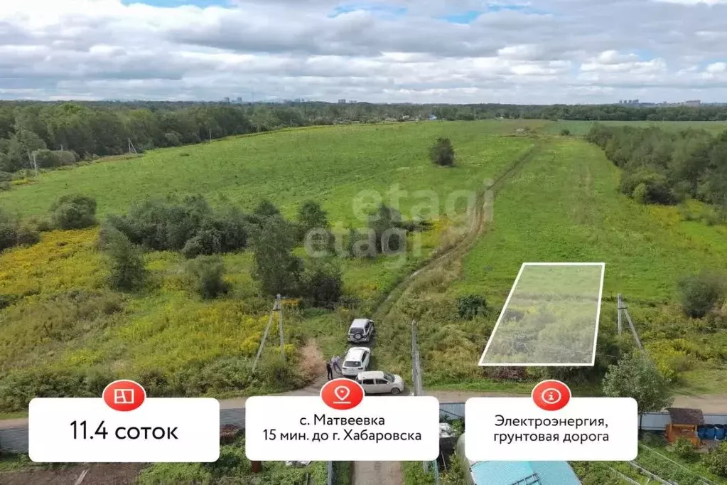 Участок в Хабаровский край, Хабаровский район, Тополевское с/пос, с. ... - Фото 1