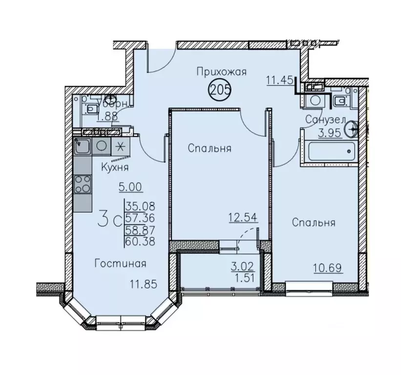 Свободной планировки кв. Саратовская область, Энгельс Петровская ул., ... - Фото 0
