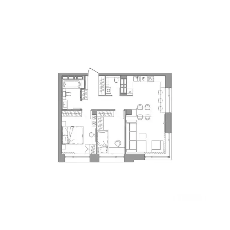 2-к кв. Приморский край, Владивосток ул. Маковского, 55к2 (71.2 м) - Фото 1