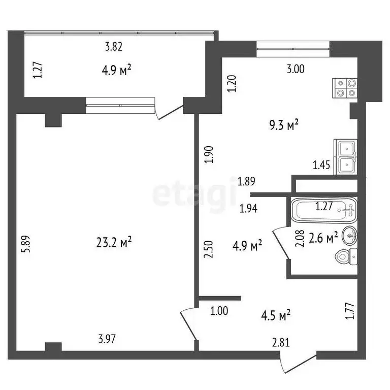 1-комнатная квартира: Якутск, улица Петровского, 29/4 (44.5 м) - Фото 0