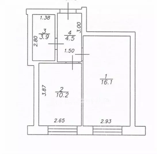 1-к кв. Татарстан, Казань ул. Ярдем, 25 (34.7 м) - Фото 2