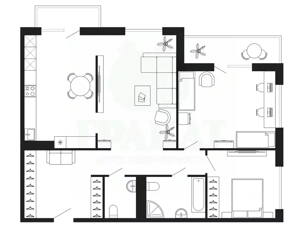 3-к кв. Челябинская область, Челябинск ул. Героя России А.В. Яковлева, ... - Фото 2