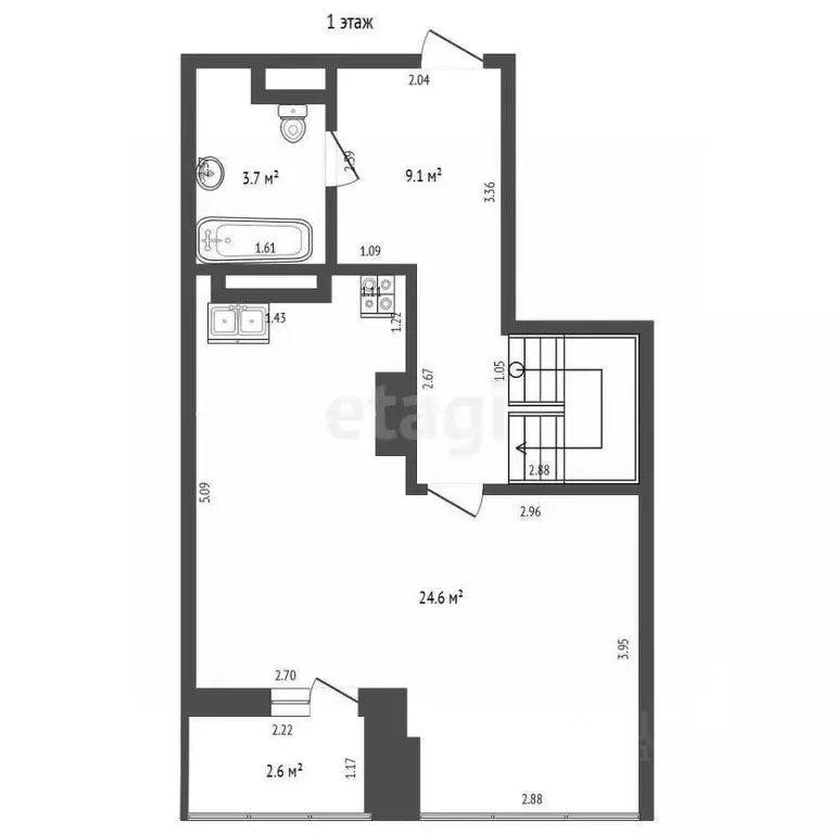 2-к кв. Самарская область, Самара просп. Карла Маркса, 171 (62.0 м) - Фото 2