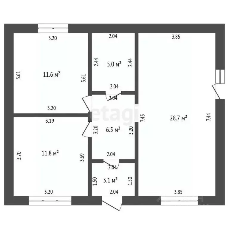 Дом в Крым, Феодосия муниципальный округ, Приморский пгт  (70 м) - Фото 2