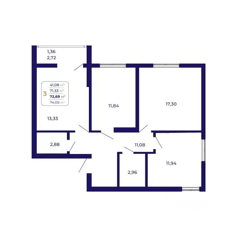 3-к кв. Башкортостан, Уфа Затон-Восточный жилрайон, Паруса жилой ... - Фото 1