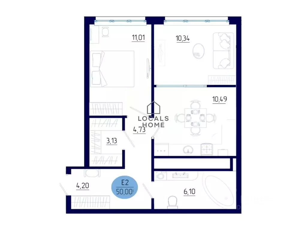 1-к кв. Рязанская область, Рязанский муниципальный округ, с. Дядьково ... - Фото 2