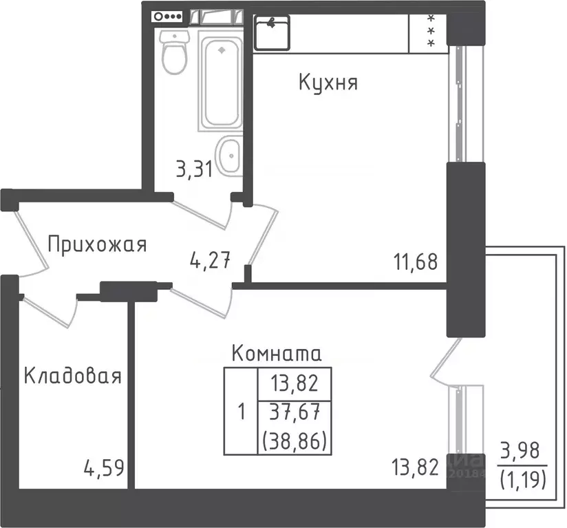 1-к кв. Московская область, Дмитровский городской округ, д. Рыбаки ... - Фото 0