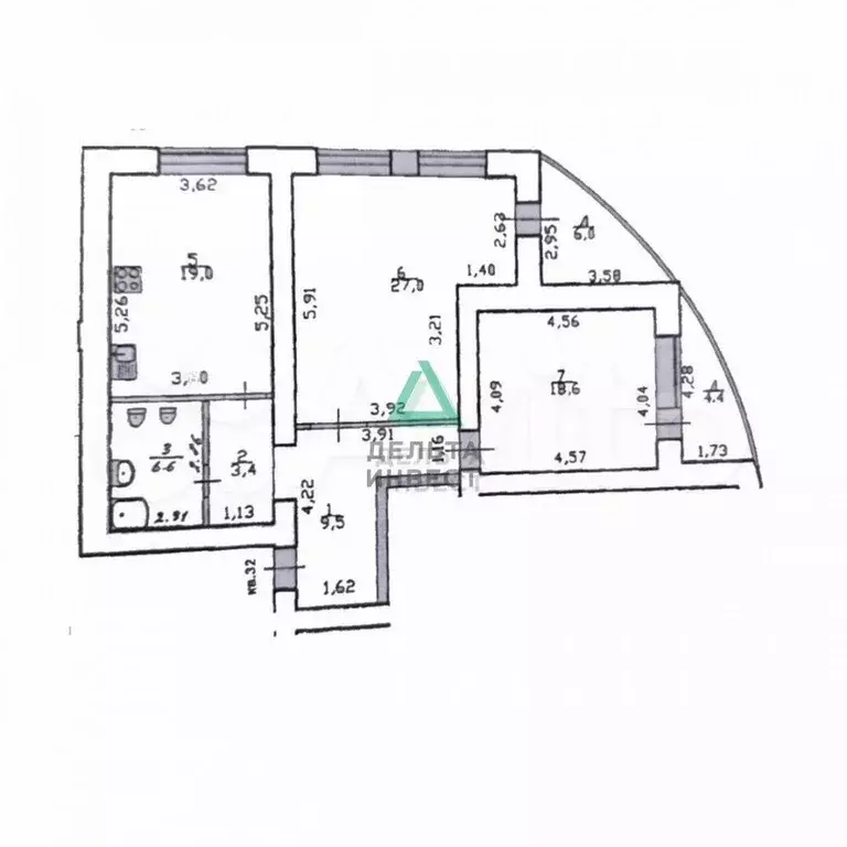 3-к. квартира, 89 м, 13/17 эт. - Фото 0