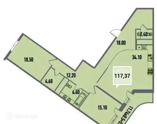 Продаётся 3-к квартира, 117.37 м - Фото 0