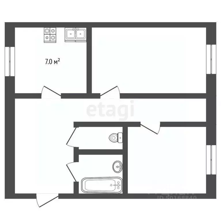 2-к кв. Саратовская область, Балашов ул. Карла Маркса, 39 (39.5 м) - Фото 1