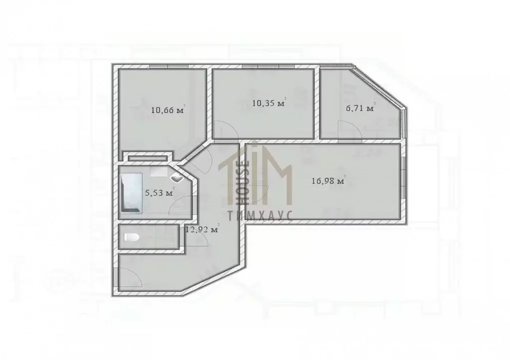 2-к кв. Омская область, Омск Светловская ул., 6 (56.4 м) - Фото 2