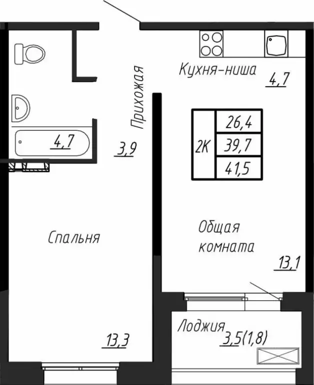 2-к кв. Ленинградская область, Тельмана Тосненский район, Сибирь жилой ... - Фото 0