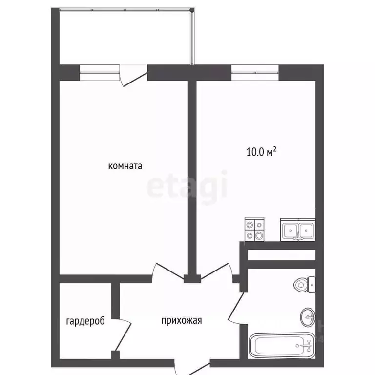 1-к кв. Тюменская область, Тюмень ул. Фармана Салманова, 6 (36.0 м) - Фото 1