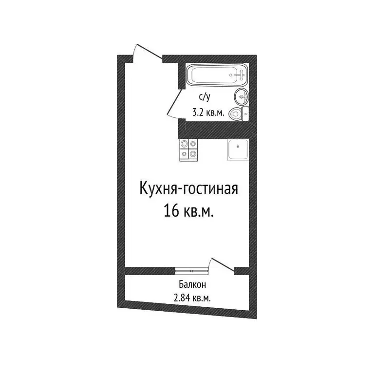 Квартира-студия: Краснодар, Восточно-Кругликовская улица, 42/3к2 (19.2 ... - Фото 0