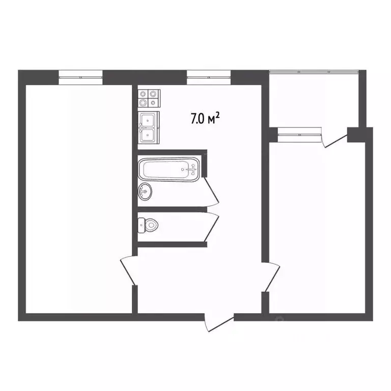 2-к кв. Мордовия, Саранск ул. Фридриха Энгельса, 5 (47.2 м) - Фото 2
