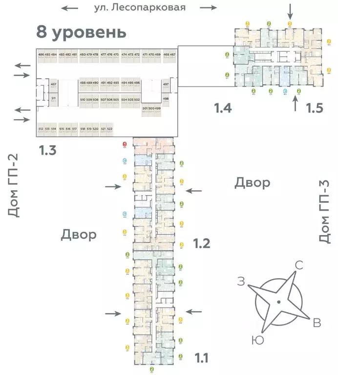 2-к кв. Тюменская область, Тюмень ул. Лесопарковая, 22 (53.4 м) - Фото 2