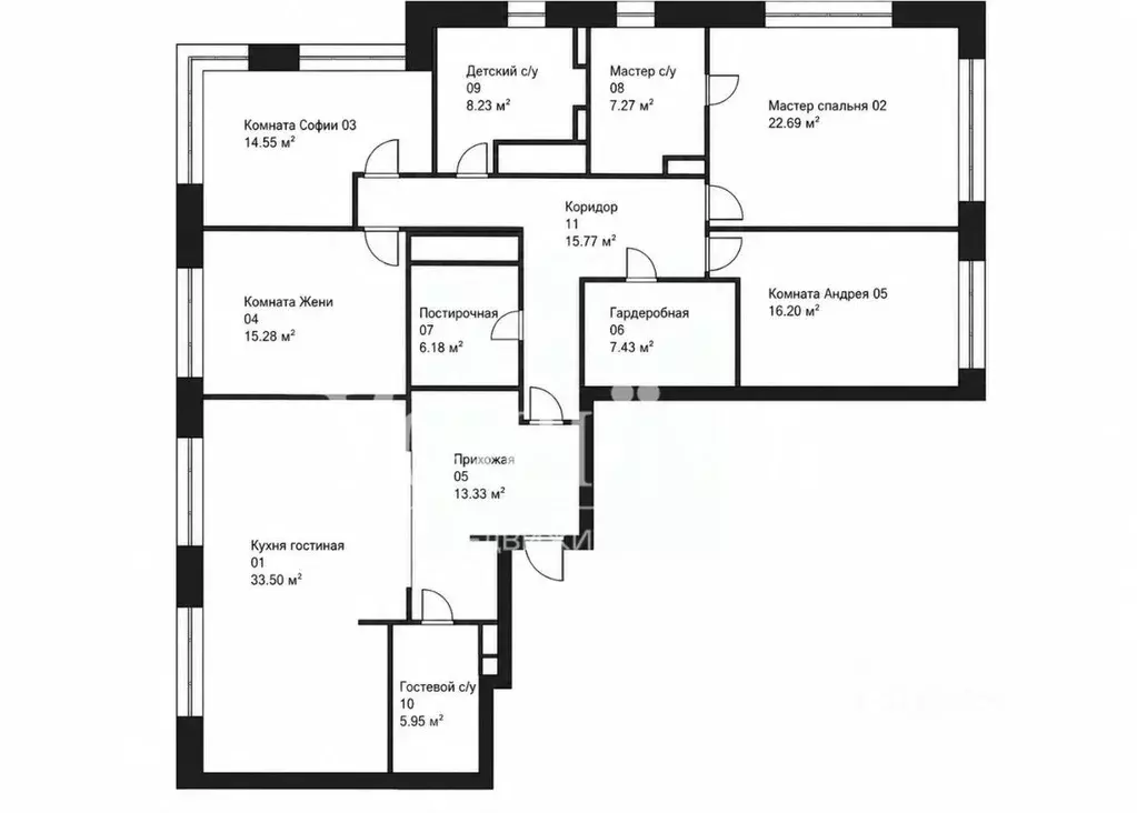 4-к кв. Москва Багратионовский проезд, 5Ак1 (168.5 м) - Фото 2