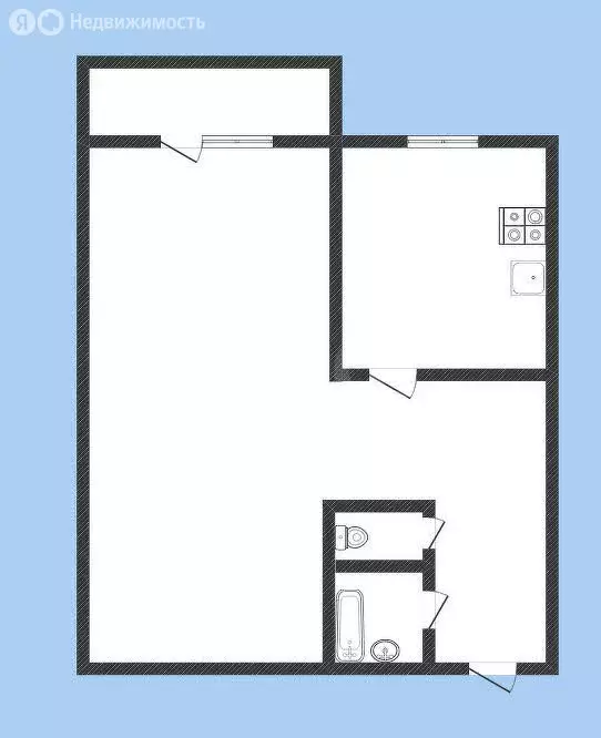 1-комнатная квартира: Нерехта, улица Победы, 9 (30 м) - Фото 0