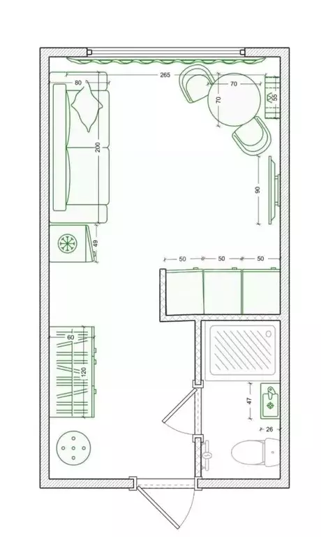 Студия Костромская область, Кострома Кинешемское ш., 15 (16.6 м) - Фото 2