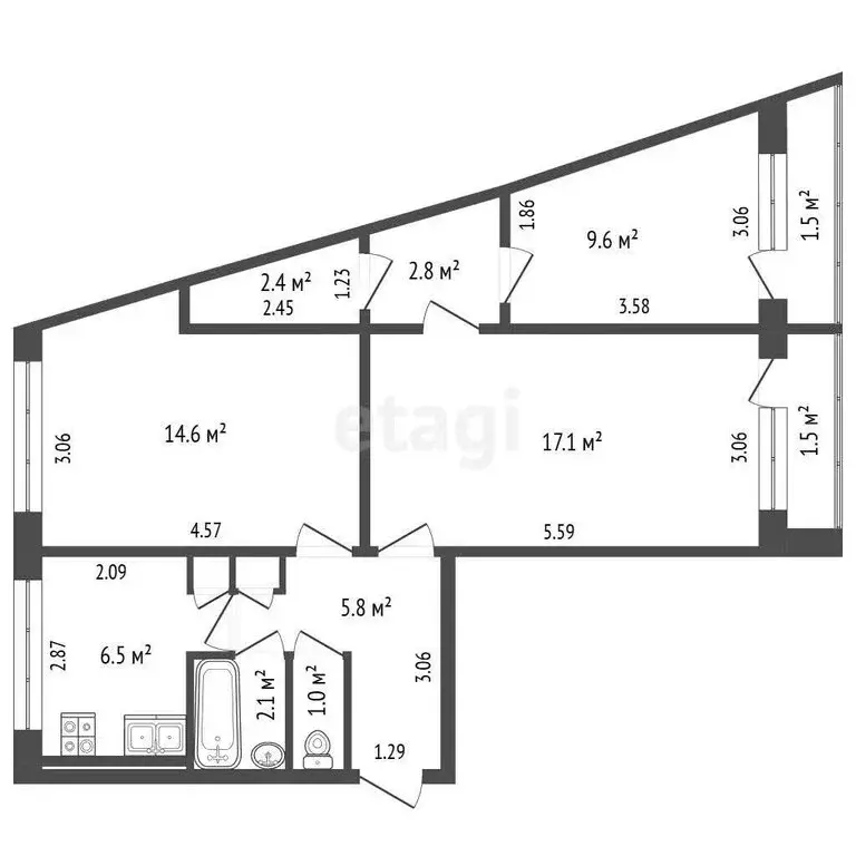 3-комнатная квартира: Саранск, улица Есенина, 18 (62.5 м) - Фото 1