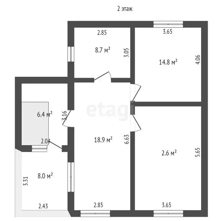 Дом в Фрунзе, улица Новосёлов (156.3 м) - Фото 1