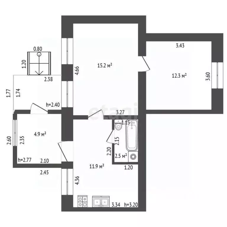 4-к кв. Ростовская область, Аксай Советская ул., 50 (60.0 м) - Фото 0