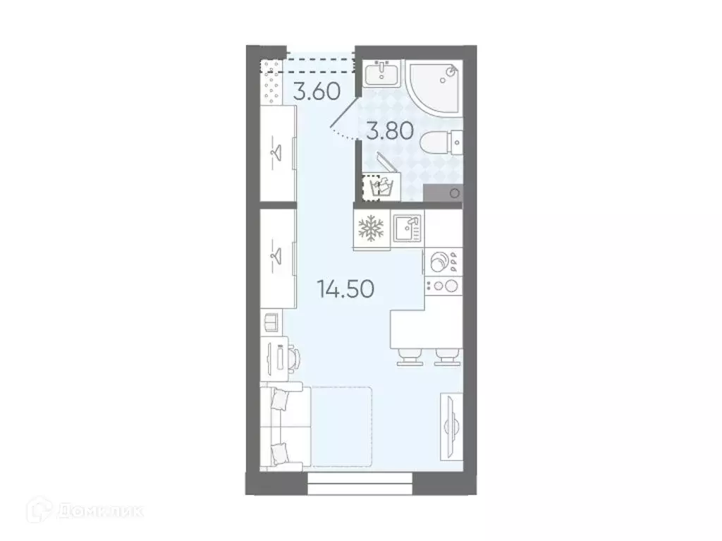 Продаётся квартира-студия, 21.9 м - Фото 0