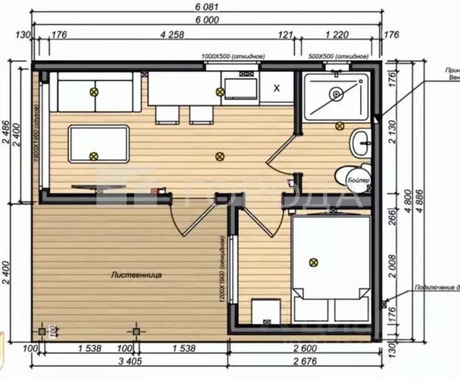 Дом в Томская область, Томский район, Быково СНТ 37 (30 м) - Фото 1