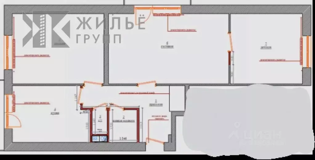 3-к кв. Татарстан, Казань ул. Анаса Тазетдинова, 7к5 (61.01 м) - Фото 2