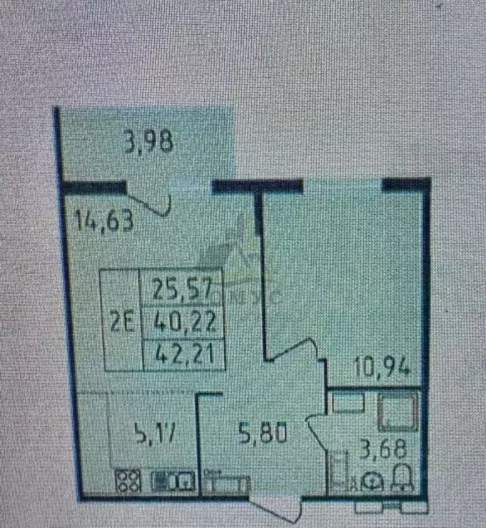 2-к кв. Московская область, Раменское ул. Семейная, 1 (40.2 м) - Фото 2