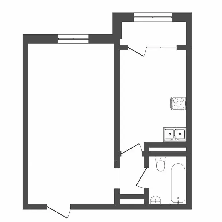 1-комнатная квартира: Тюмень, улица Василия Подшибякина, 21 (41 м) - Фото 0