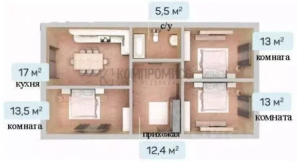 Дом в Краснодарский край, Краснодар ул. Имени Георгия Гужина, 57 (73 ... - Фото 1