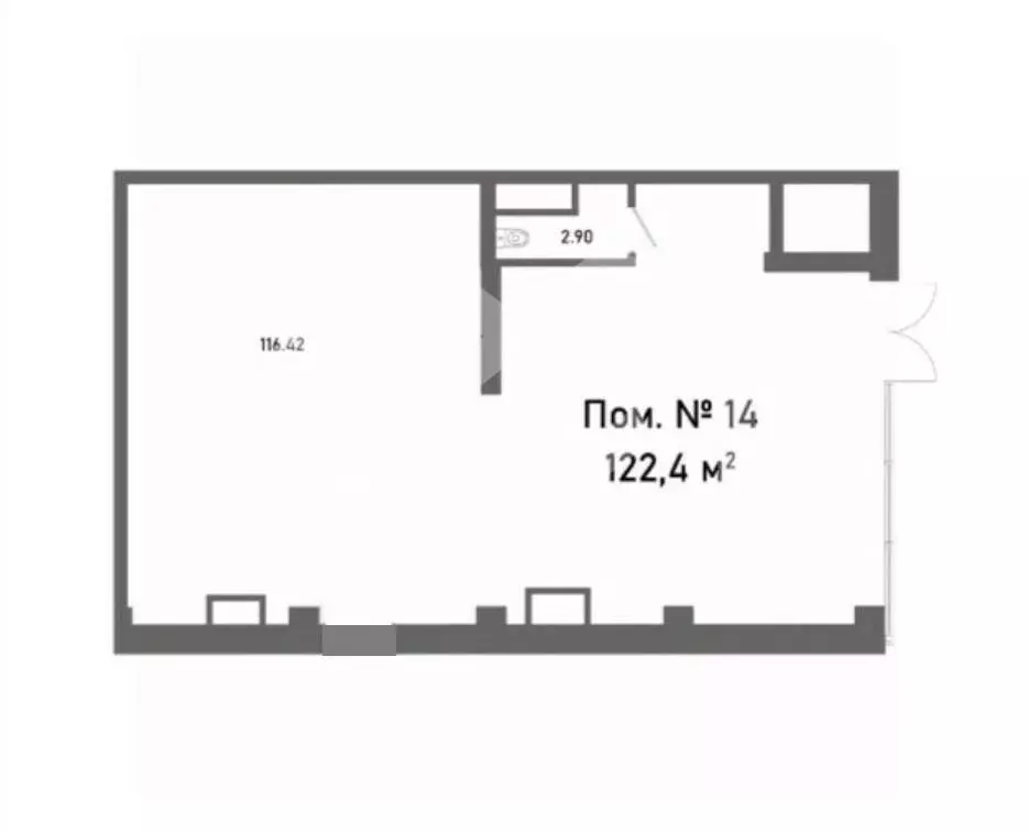 Помещение свободного назначения в Москва Востряковское ш., 7с6 (122 м) - Фото 2