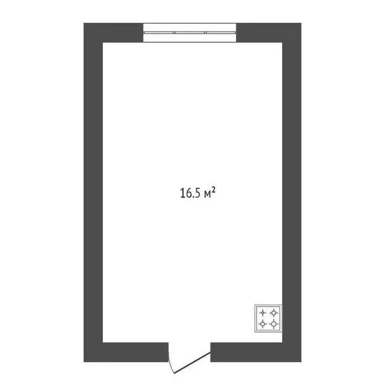 1к в -комнатной квартире (16.5 м) - Фото 1