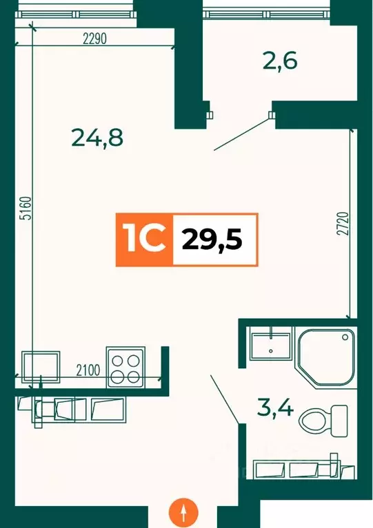 Студия Свердловская область, Екатеринбург ВИЗ жилрайон, Квартал Сюжеты ... - Фото 1