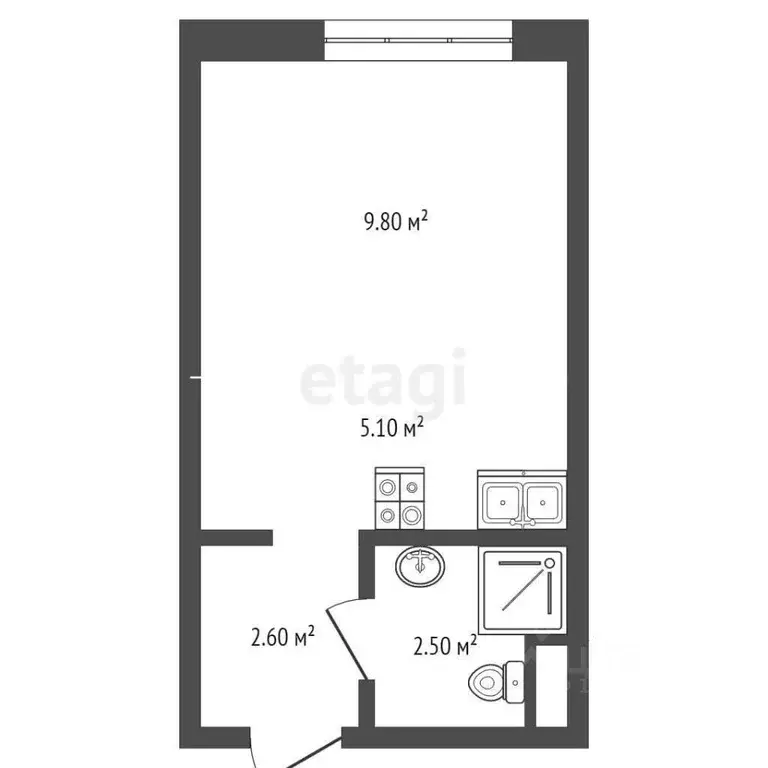 Студия Москва Муравская ул., 38Бк3 (20.0 м) - Фото 1