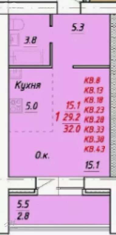 Квартира-студия: Новоалтайск, улица Титова, 8к1 (32 м) - Фото 0