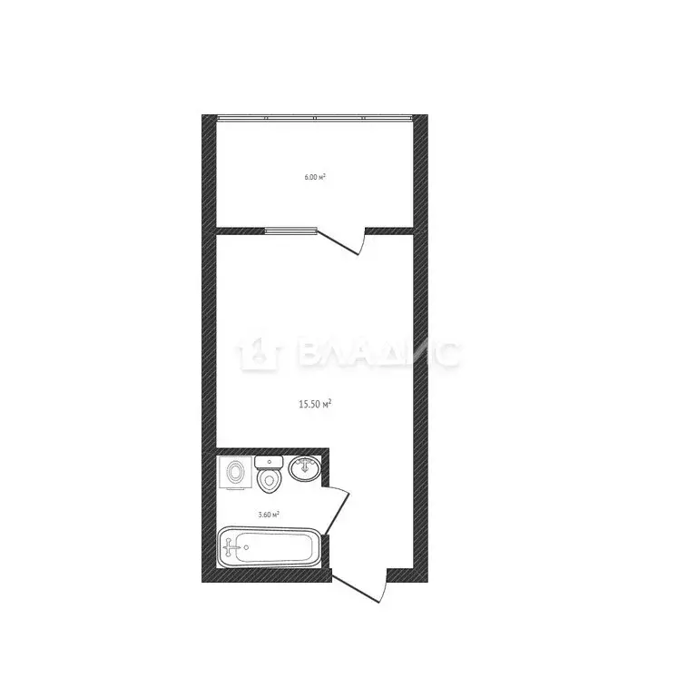 Квартира-студия: Краснодар, улица им. Александра Гикало, 11 (20 м) - Фото 1