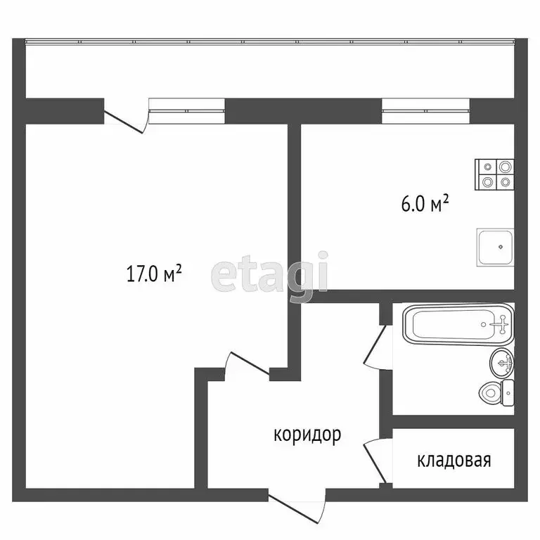 1-комнатная квартира: Набережные Челны, улица Шамиля Усманова, 129 ... - Фото 1