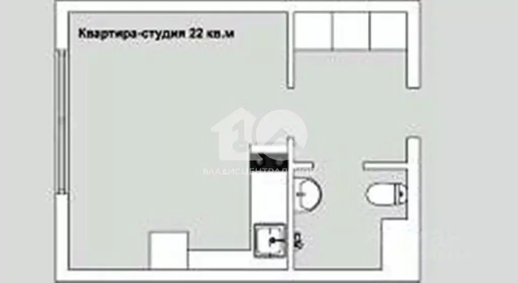 Студия Новосибирская область, Новосибирск ул. Титова, 274 (22.0 м) - Фото 2